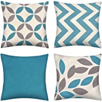 pendali Fundas de Cojín- Funda de Almohada Lino de algodón Decorativa Geometría Moderna con Cremallera Invisible Funda…
